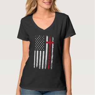 Vertrouwen over angst Inspirerend Christelijke Vin T-shirt