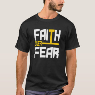 Vertrouwen over angst Jezus Christelijke Bijbelse T-shirt