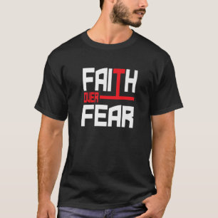 Vertrouwen over angst Jezus Christelijke Bijbelse T-shirt