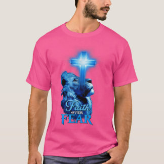 Vertrouwen over angst Lion Bijbelscriptie citaat C T-shirt