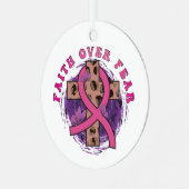 Vertrouwen over angst metalen ornament (Voorkant links)