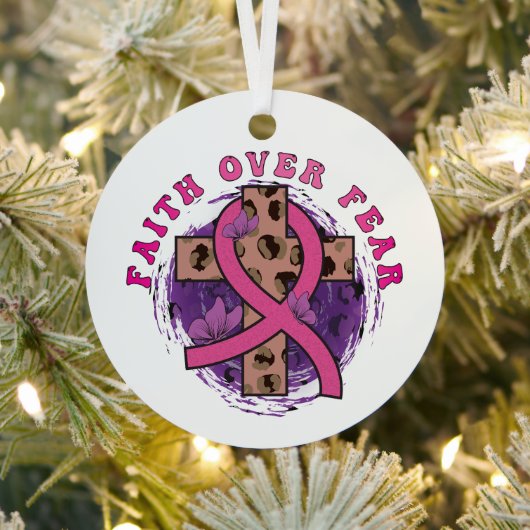 Vertrouwen over angst metalen ornament (Insitu)