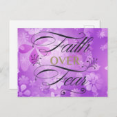 Vertrouwen over angst, paarse kaart (Voorkant / Achterkant)