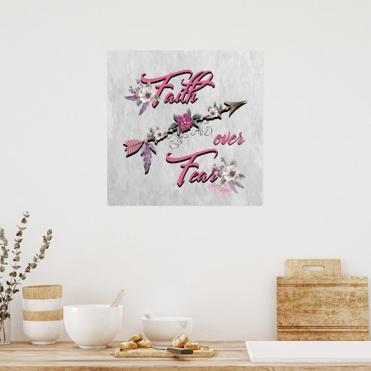 Vertrouwen over angst Poster (Keuken)