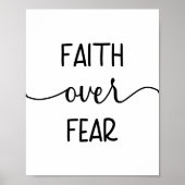 Vertrouwen over angst Religie Poster (Voorkant)