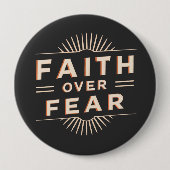 Vertrouwen over angst ronde button 4,0 cm (Voorkant)