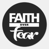 Vertrouwen over angst ronde sticker (Voorkant)