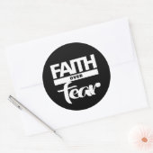 Vertrouwen over angst ronde sticker (Envelop)