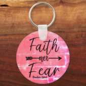 Vertrouwen over angst sleutelhanger (Voorkant)