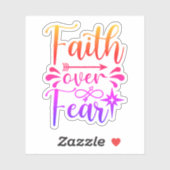 Vertrouwen over angst sticker (Vel)