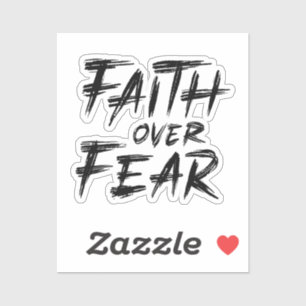 Vertrouwen over angst sticker