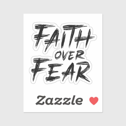 Vertrouwen over angst sticker (Vel)