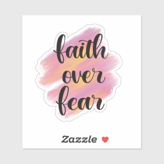 Vertrouwen over angst sticker (Vel)