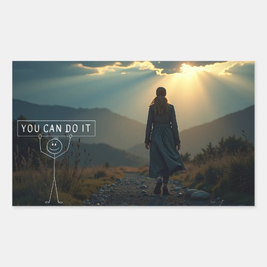 Vertrouwen Rechthoekige Sticker (Voorkant)