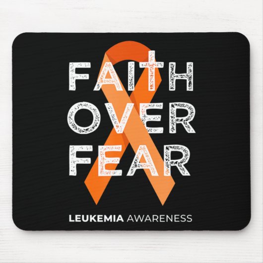 Vertrouwen tegen angst Strijd Leukemie Bewustheid  Muismat (Voorkant)