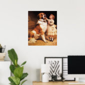 Vertrouwen van Charles Burton Barber, Saint Bernar Poster (Thuiskantoor)