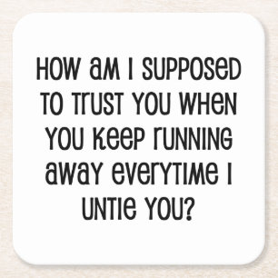 Vertrouwen Vierkante Kartonnen Onderzetter