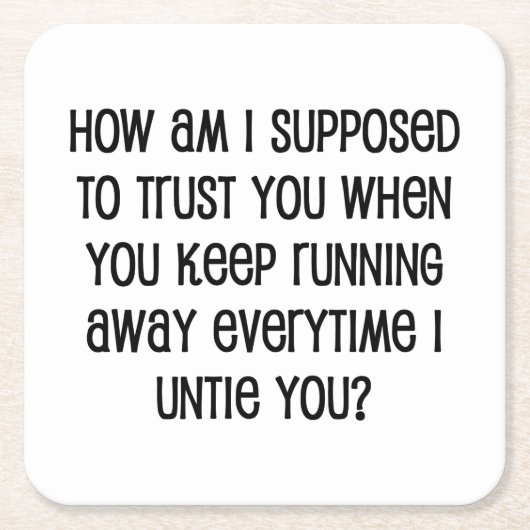 Vertrouwen Vierkante Kartonnen Onderzetter (Voorkant)