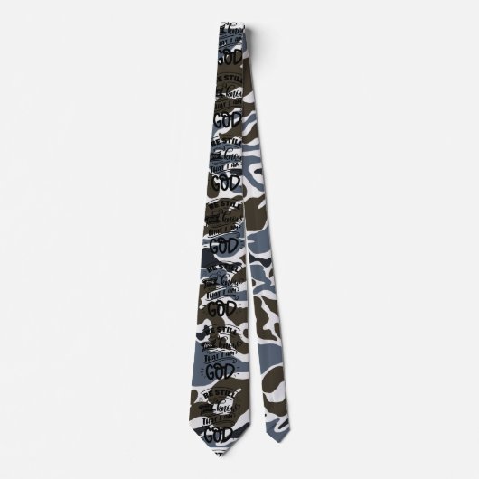 Vertrouwen weet dat ik God Camouflage ben Stropdas (Voorkant)
