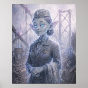 Vertrouwens- / stewardess- / gebroken-brugposter poster
