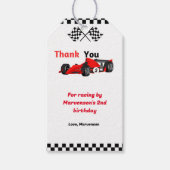 Vertrouwensfeest voor snelle autorace cadeaulabel (Voorkant)