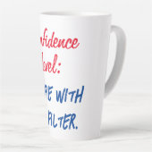 Vertrouwensniveau: Selfie zonder filter Latte Mok (Rechterhoek)