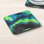 Verts de bleus de dessous de verre de (Côté gauche)