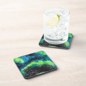 Verts de bleus de dessous de verre de (Côté Droit)