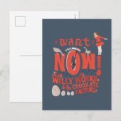 Veruca Salt - ik wil het nu! Briefkaart (Voorkant / Achterkant)