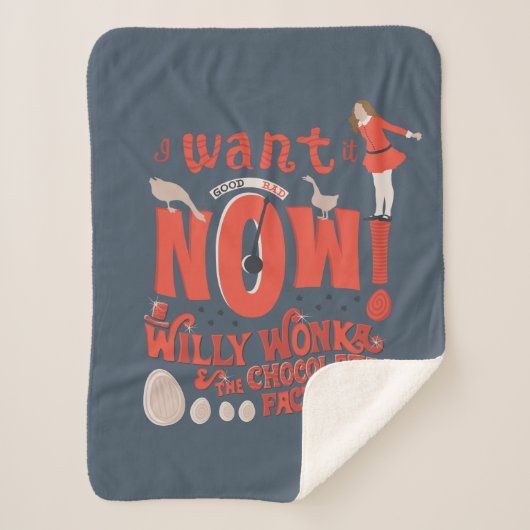 Veruca Salt - ik wil het nu! Sherpa Deken (Voorkant)
