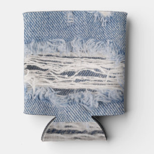 Vervaagd gescheurde jeans textuur blikjeskoeler