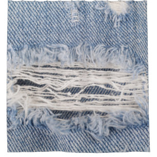 Vervaagd gescheurde jeans textuur douchegordijn