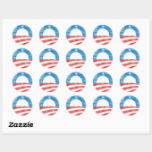 Vervaagd Obama Logo Ronde Sticker (Vel)