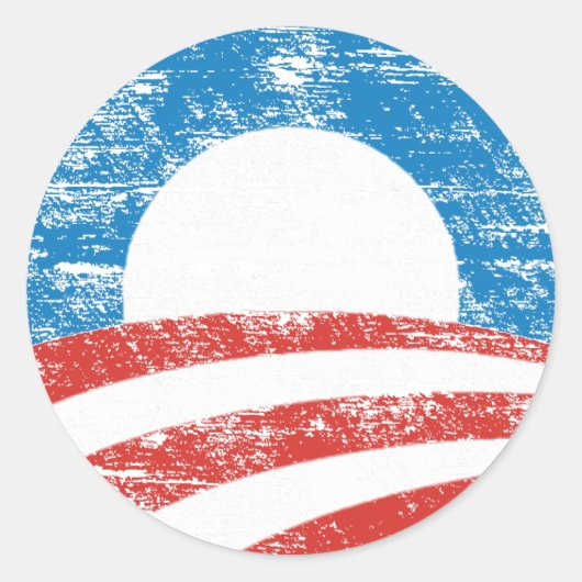Vervaagd Obama Logo Ronde Sticker (Voorkant)