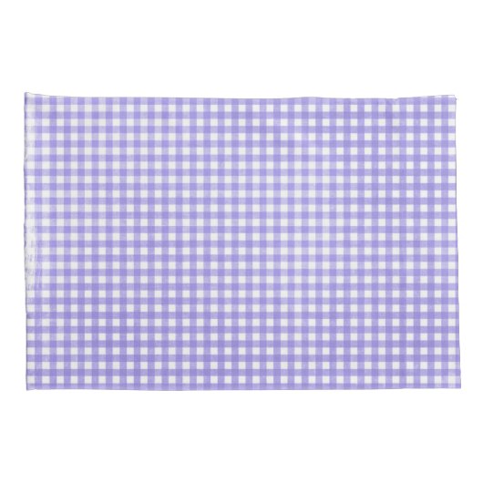 Vervaagd Paarse en witte Gingham Pattern Kussensloop (Achterkant-Rechts)
