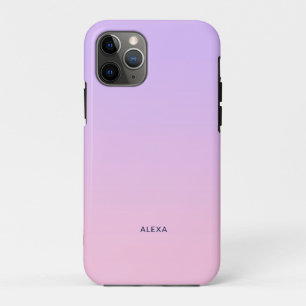 Vervaagd paarse naar roze ombre iPhone 11 pro hoesje