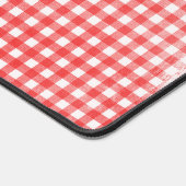 Vervaagd Rood en Wit Gingham Bureaumat (Hoek)