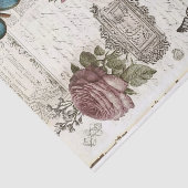 Vervaagd  Vlinders en Rozen Decoupage Tissuepapier (Detail)