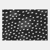 Vervaagd Zwart Wit Doodle Shape Inpakpapier Vel (Voorkant)