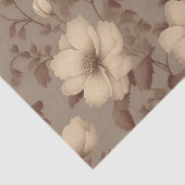  vervaagde bloem Elegant bruin Tissuepapier (Detail)