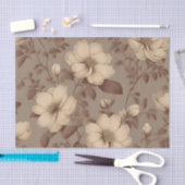  vervaagde bloem Elegant bruin Tissuepapier (Craft)