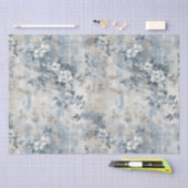  vervaagde bloemenbehang - blauw & wit anti tissuepapier (Craft)