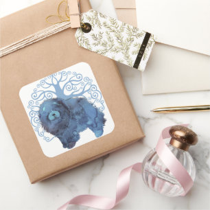 VERVAAGDE GENEN Toon Boom van het Leven Vierkante Sticker