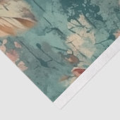  Vervaagde Rozen in Blauwgroen Mist Decoupage Prin Tissuepapier (Detail)