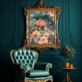  Vervaagde Rozen in Blauwgroen Mist Decoupage Prin Tissuepapier