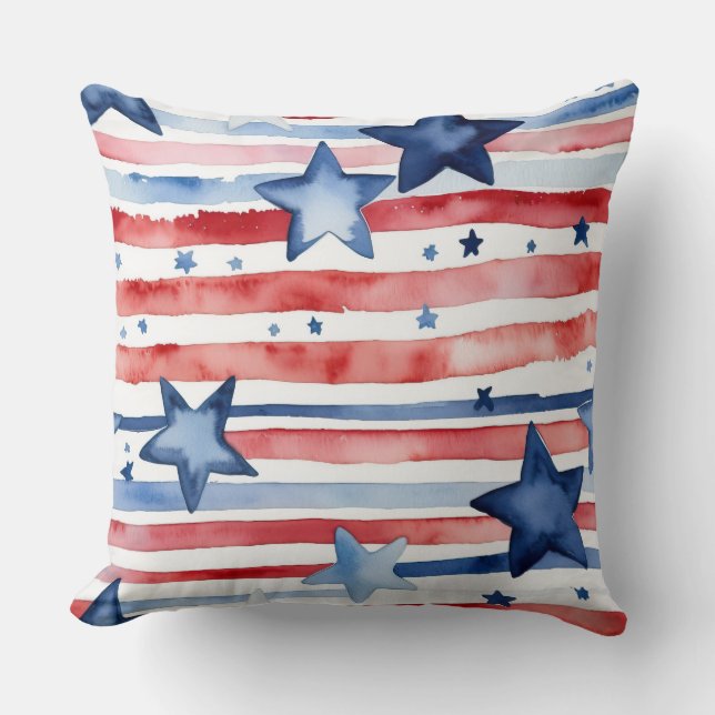 Vervaagde sterren en strepen kussen (Voorkant)