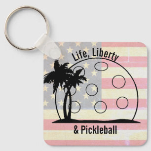 VERVAAGDE VLAG Leven Vrijheid & Pickleball VS Sleutelhanger