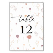 Vervaagde Wildbloemen Transparant Bloemen Herfst B Kaart (Achterkant)