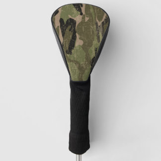 Vervaaide groene camouflage golfheadcover