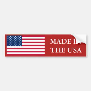 Vervaardigd in de Amerikaanse vlag Bumpersticker